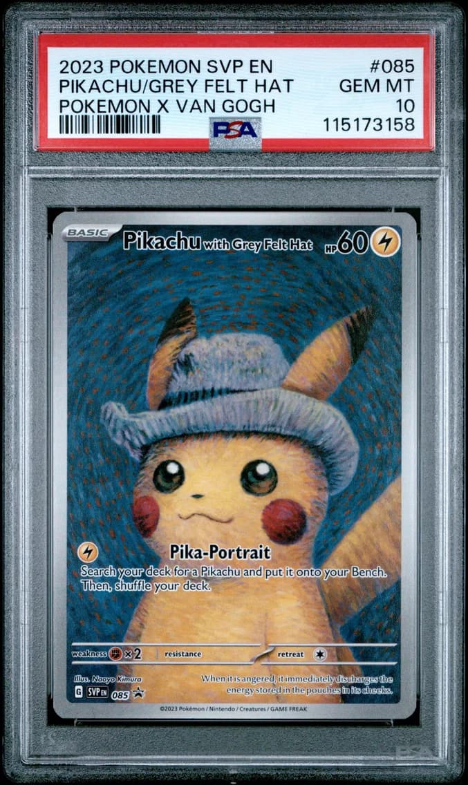 Pikachu with Grey Felt Hat slab