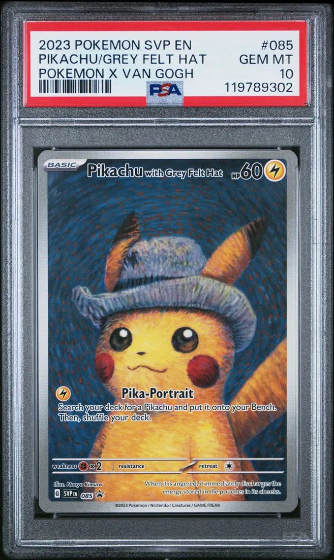 Pikachu with Grey Felt Hat slab