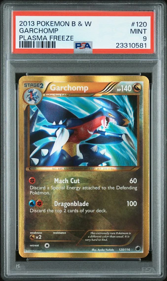 2013 #120 Garchomp PSA 9 Black & White Plasma Freeze