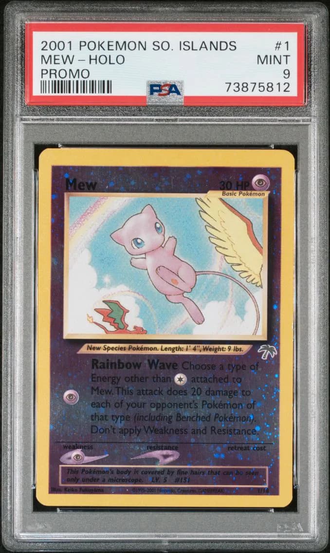 2001 #1 Mew-Holo PSA 9 Southern Islands Promo Pokemon