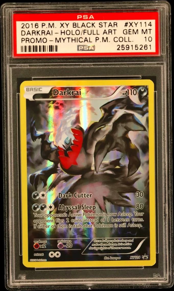 2016 #XY114 Full Art/Darkrai PSA 10 XY Black Star Promo