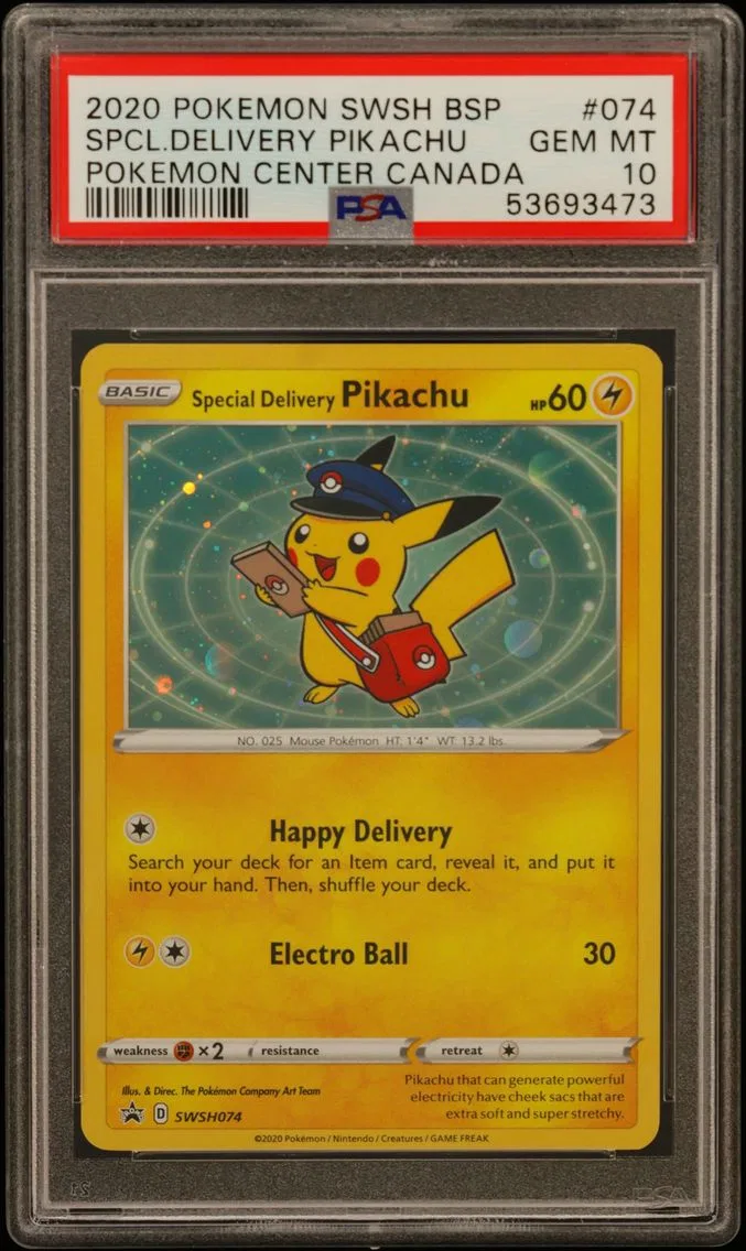 2020 #074 Special Delivery Pikachu-Holo PSA 10 Swsh Black Star Promo