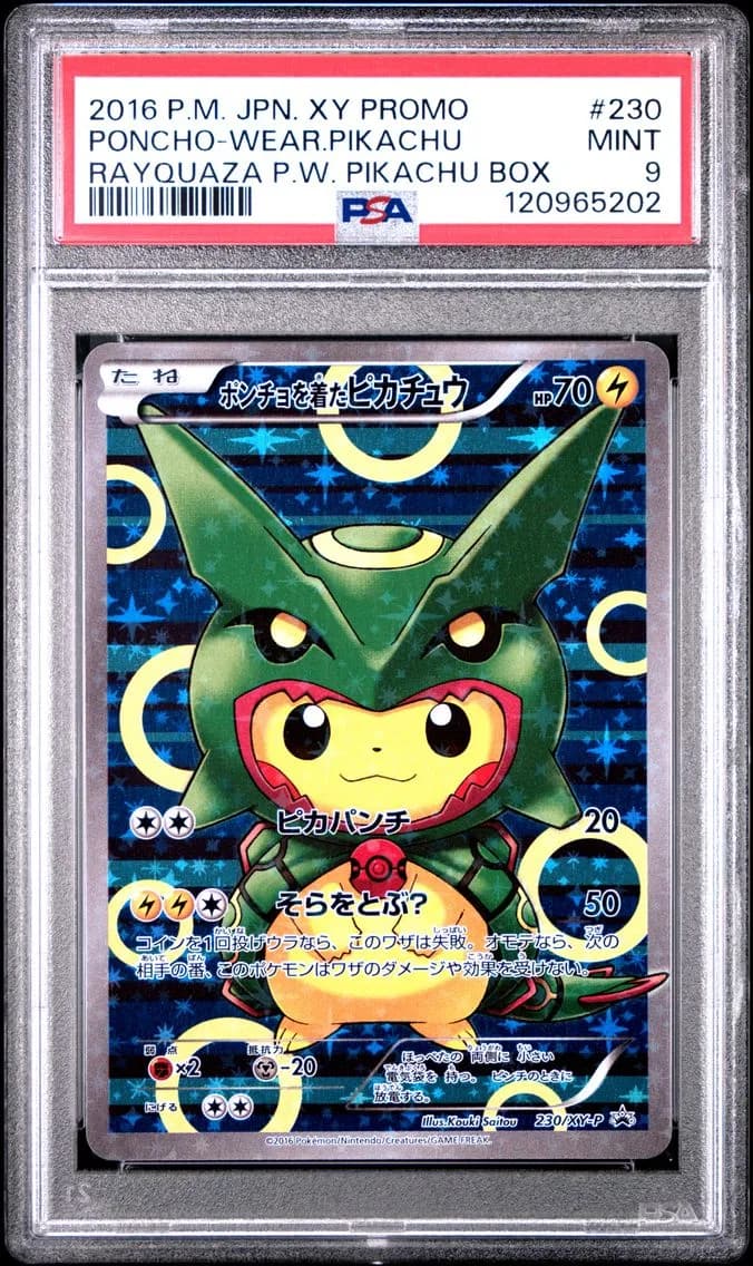 2016 #230 Poncho-Wearing Pikachu PSA 9 Japanese XY Promo