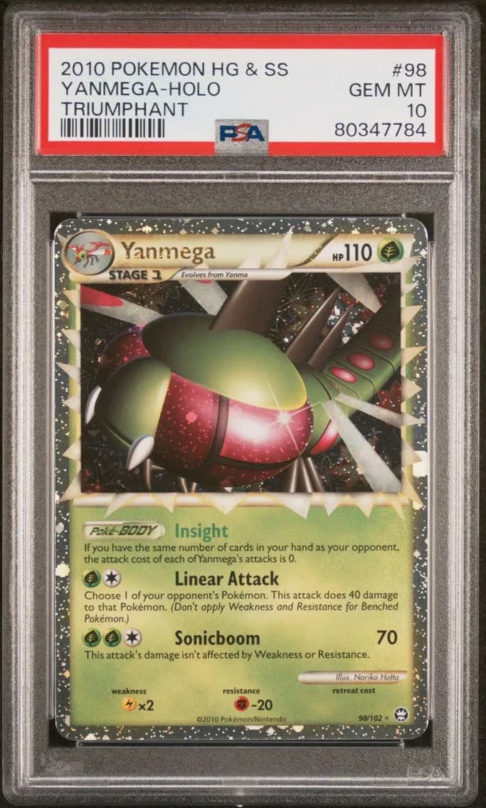 2010 #98 Yanmega-Holo PSA 10 Heartgold & Soulsilver Triumphant