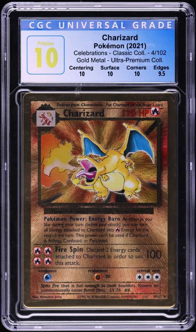 2021 #4 Charizard CGC 10 Pristine Celebrations Ultra-Premium Collection Pokemon