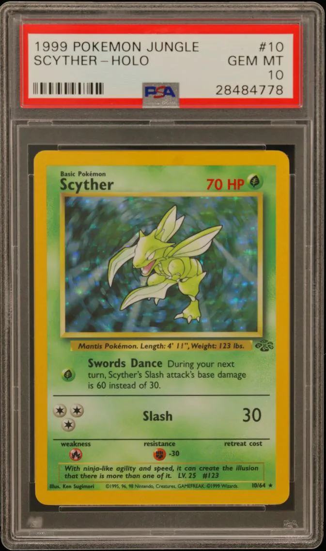 1999 #10 Scyther-Holo PSA 10 Jungle