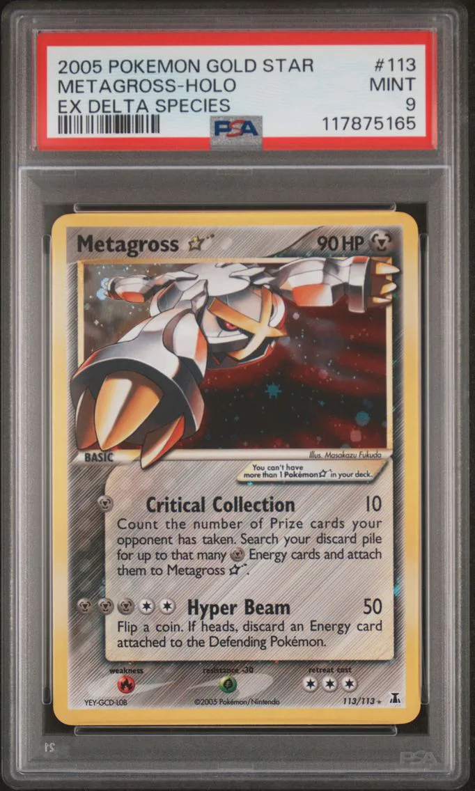 2005 #113 Metagross-Holo Gold Star PSA 9 EX Delta Species