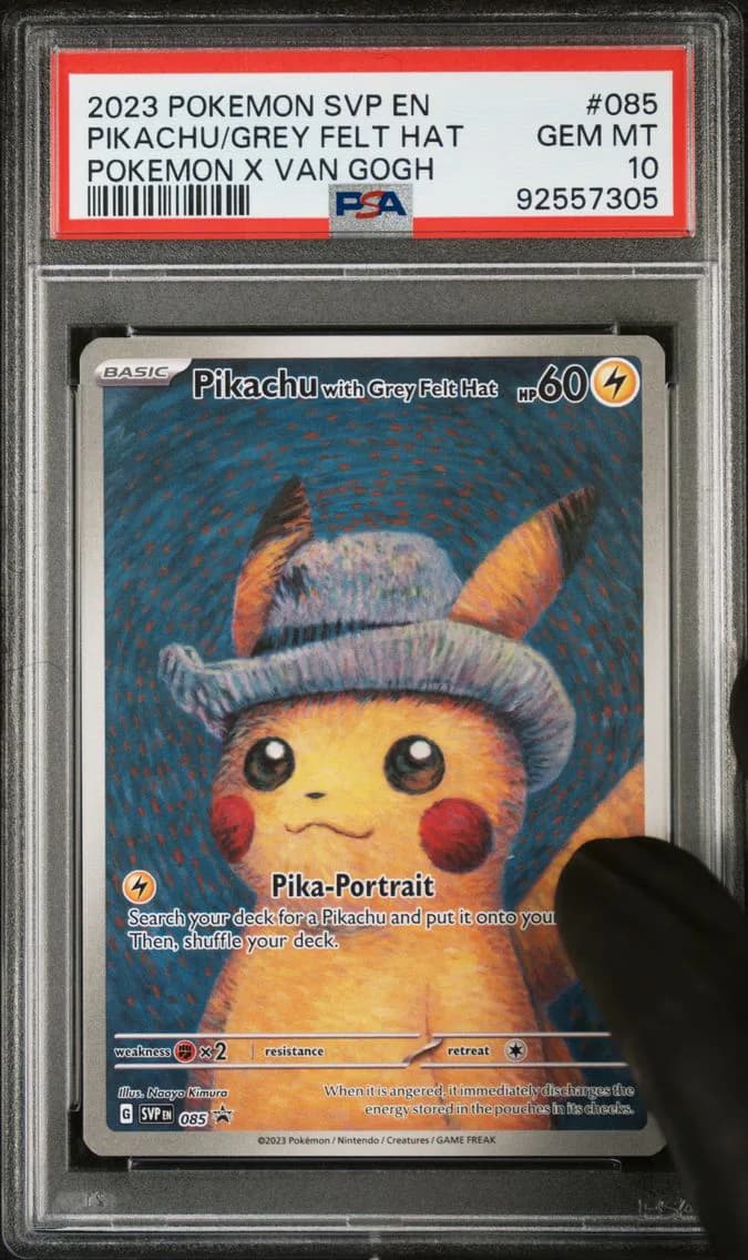 Pikachu with Grey Felt Hat slab
