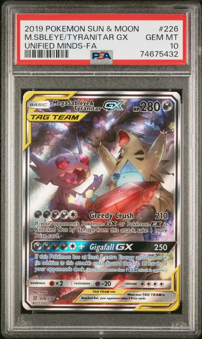 Mega Sableye & Tyranitar-GX slab