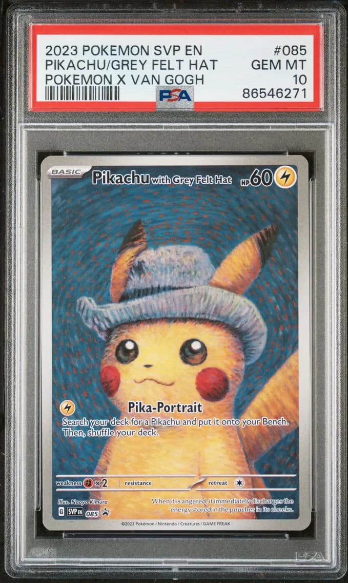 Pikachu with Grey Felt Hat slab