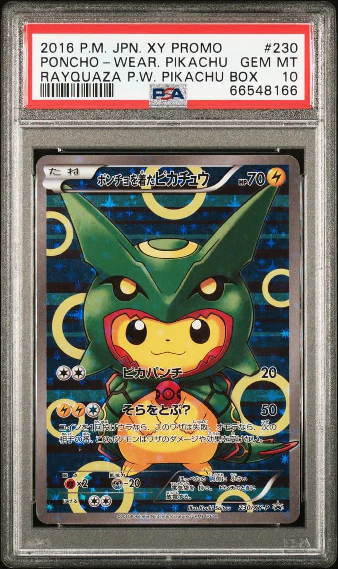 2016 #230 Poncho-Wearing Pikachu PSA 10 Japanese XY Promo Pokemon