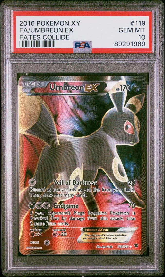 2016 #119 Full Art/Umbreon EX PSA 10 XY Fates Collide