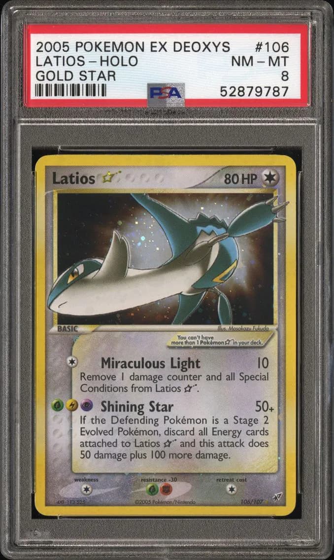 2005 #106 Latios-Holo Gold Star PSA 8 EX Deoxys