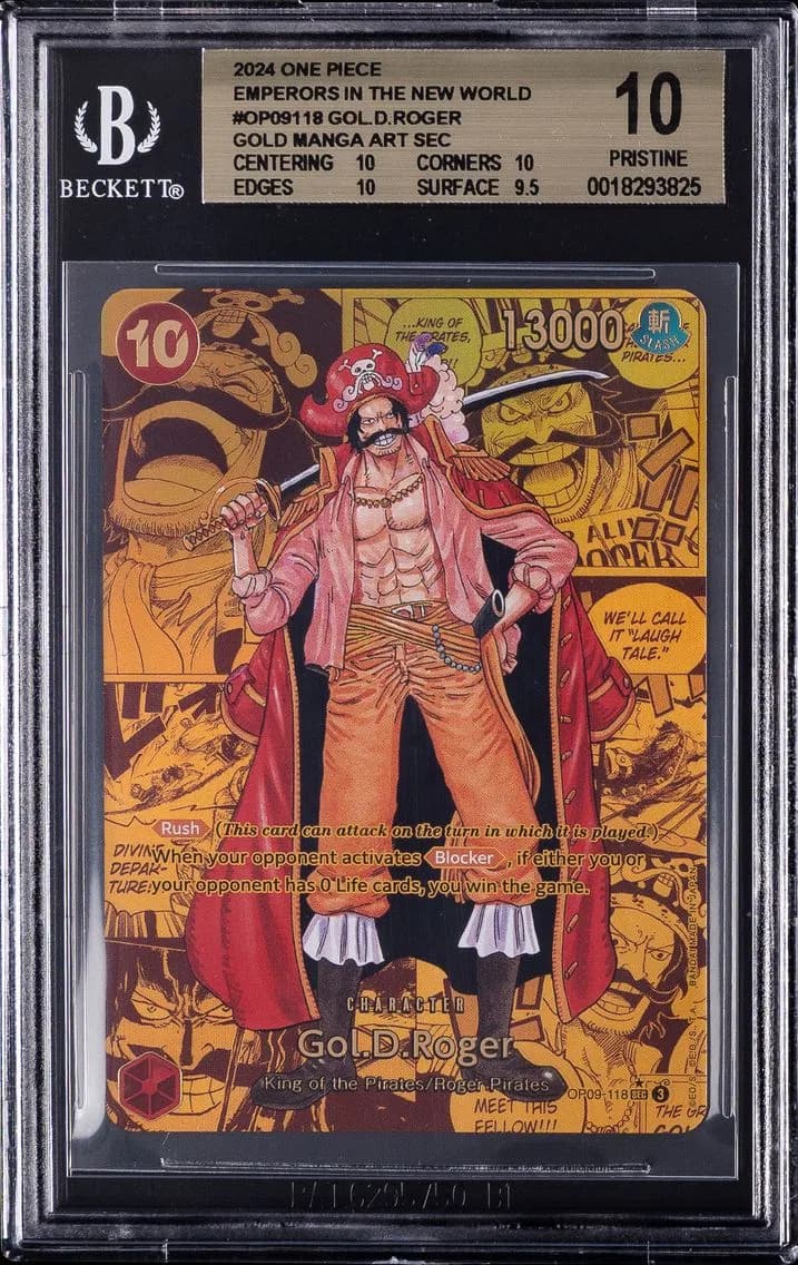2024 #118 Gol D. Roger BGS 10 One Piece OP09-Emperors in the New World Pokemon