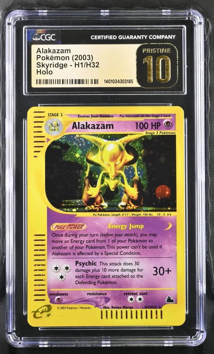 2003 #H1/H32 Alakazam CGC 10 Pristine Skyridge - English