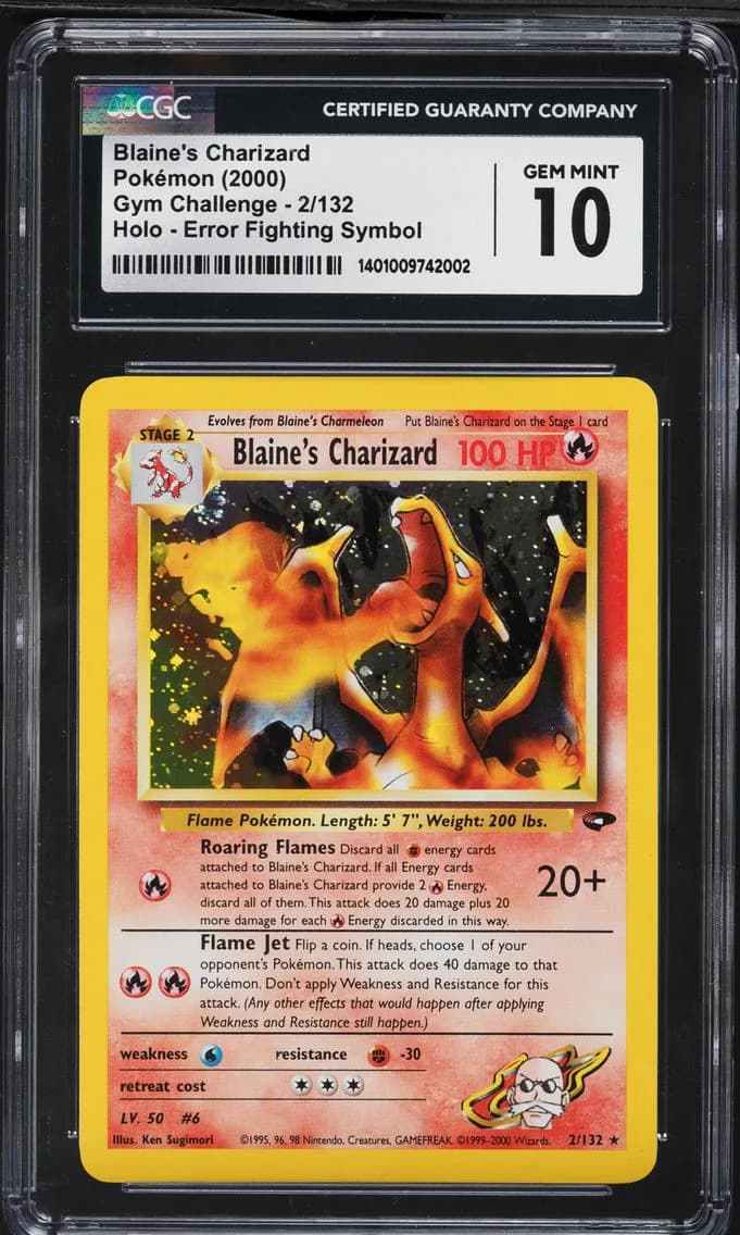 Blaine's Charizard slab