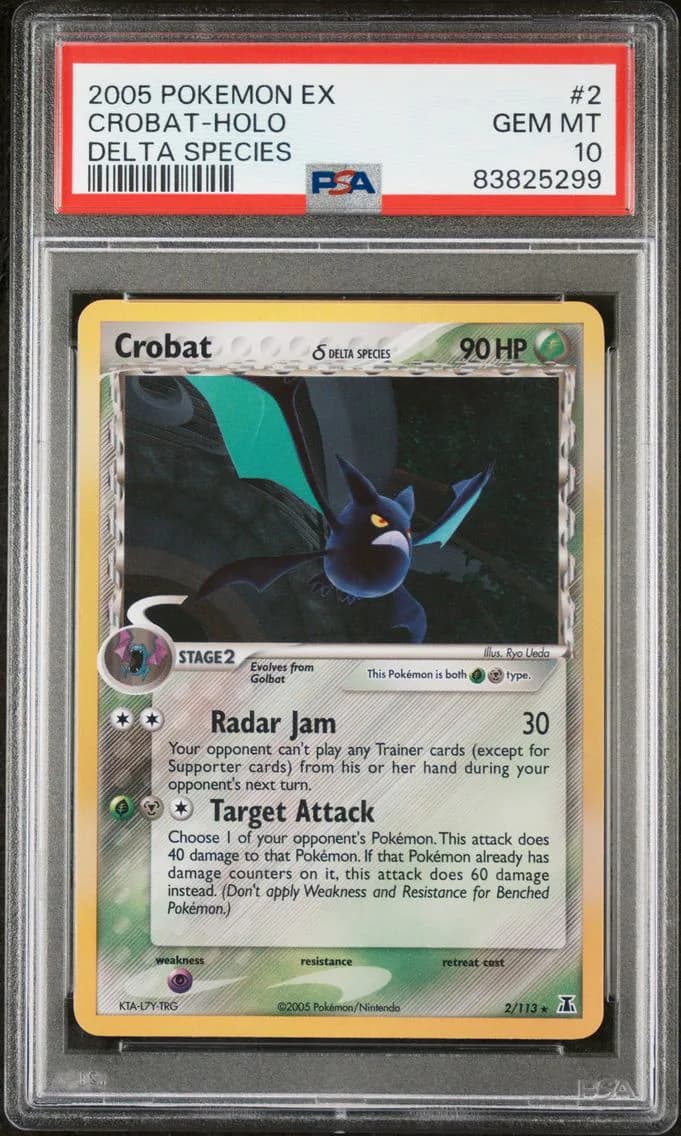 2005 #2 Crobat-Holo PSA 10 EX Delta Species