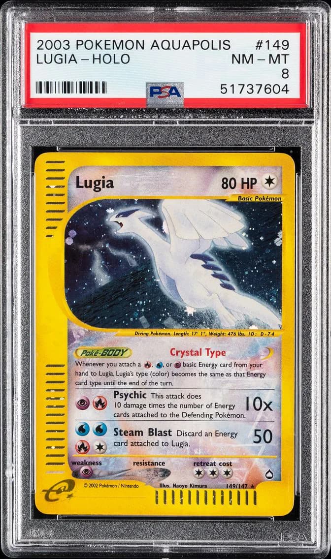 2003 #149 Lugia-Holo PSA 8 Aquapolis Pokemon