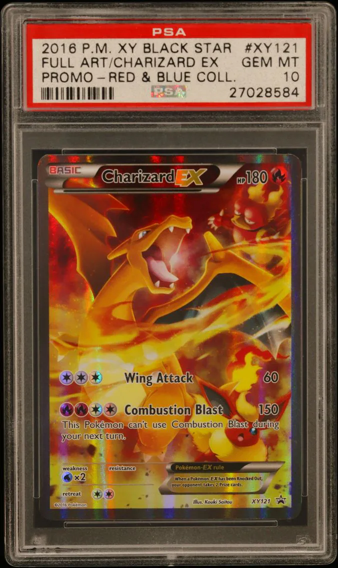 2016 #XY121 Full Art/Charizard EX PSA 10 XY Black Star Promo