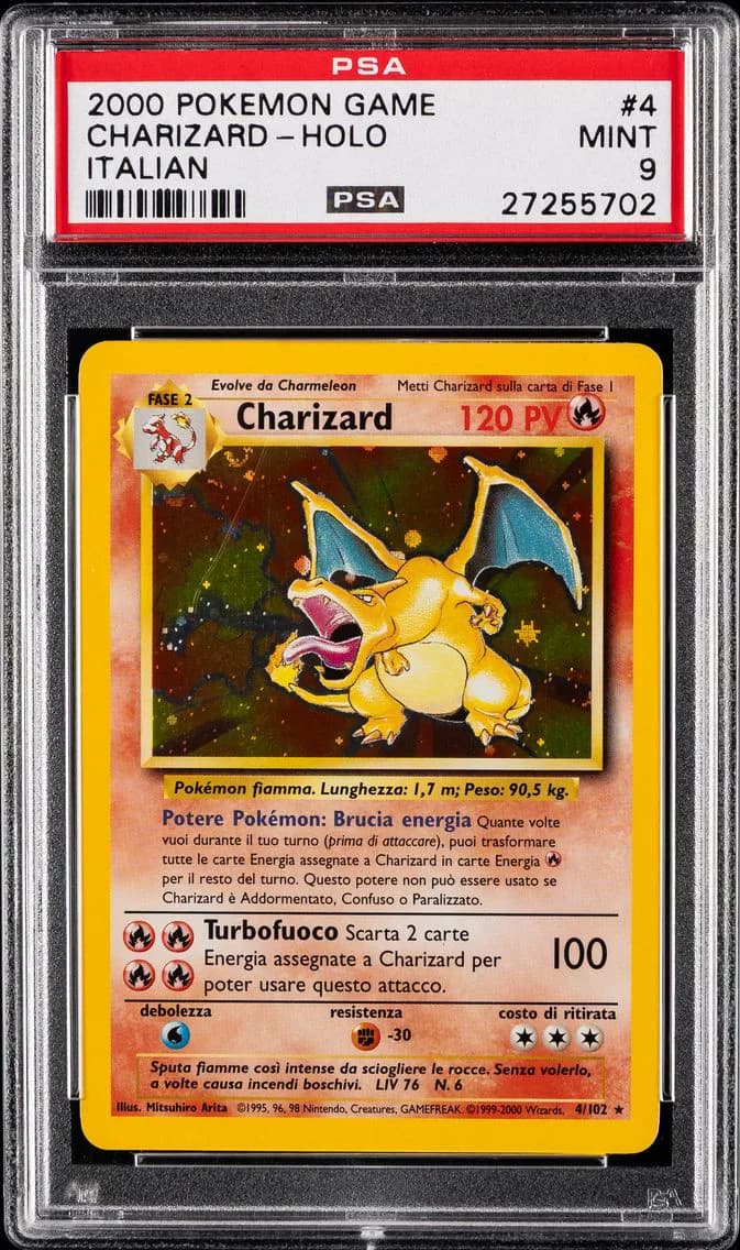 2000 #4 Charizard-Holo PSA 9 Game Pokemon