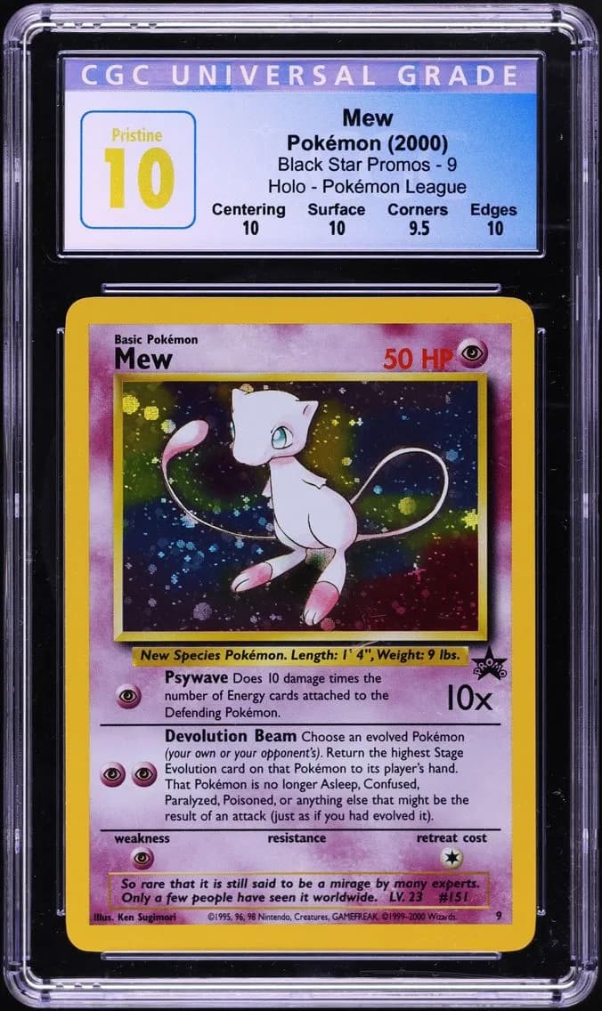 2000 #9 Mew-Holo CGC 10 Pristine Promo Black Star Pokemon