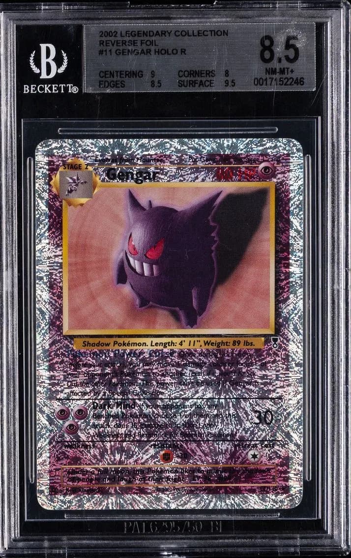 2002 #11 Gengar-Reverse Foil BGS 8.5 Legendary Collection Pokemon