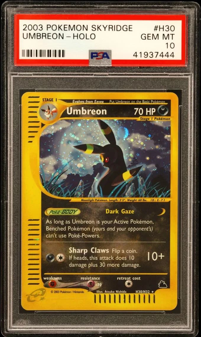 2003 #H30 Umbreon-Holo PSA 10 Skyridge