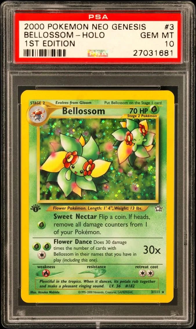 2000 #3 Bellossom-Holo PSA 10 Neo Genesis 1st Edition