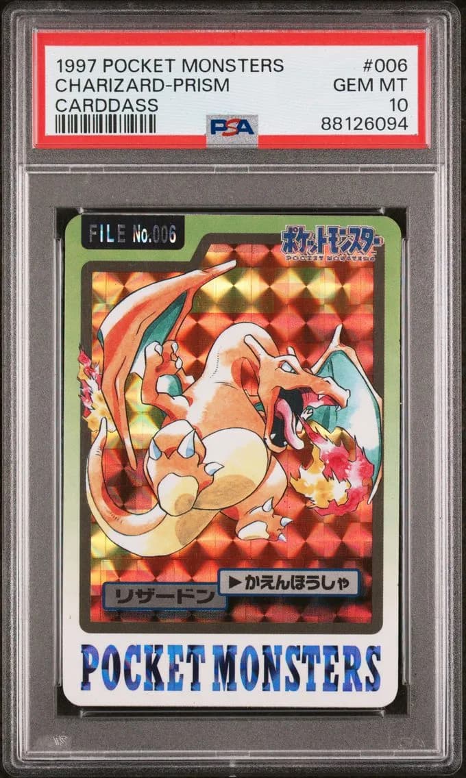 1997 #006 Charizard-Prism PSA 10 Pocket Monsters Carddass