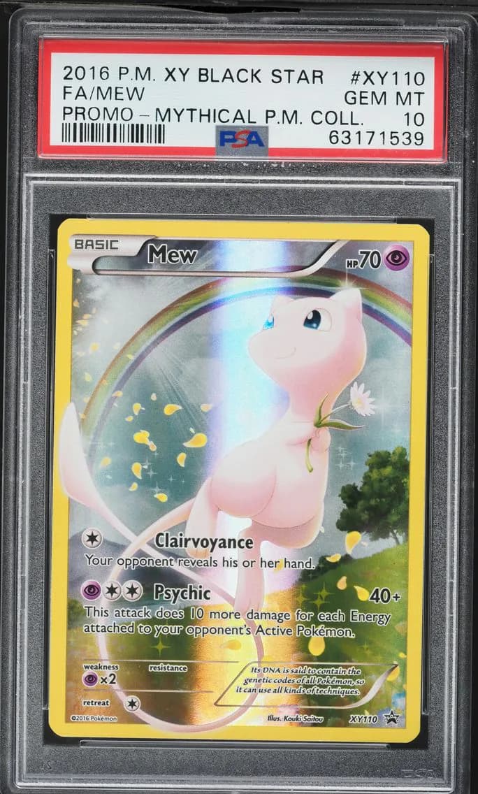 2016 #XY110 Full Art/Mew PSA 10 XY Black Star Promo Pokemon