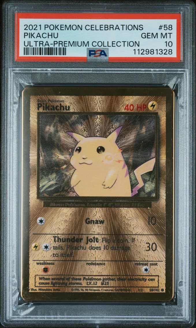 2021 #58 Pikachu PSA 10 Celebrations Ultra-Premium Collection Pokemon