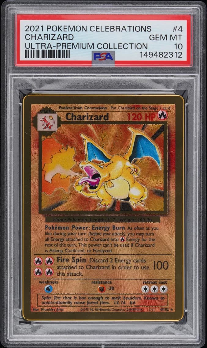 2021 #4 Charizard PSA 10 Celebrations Ultra-Premium Collection