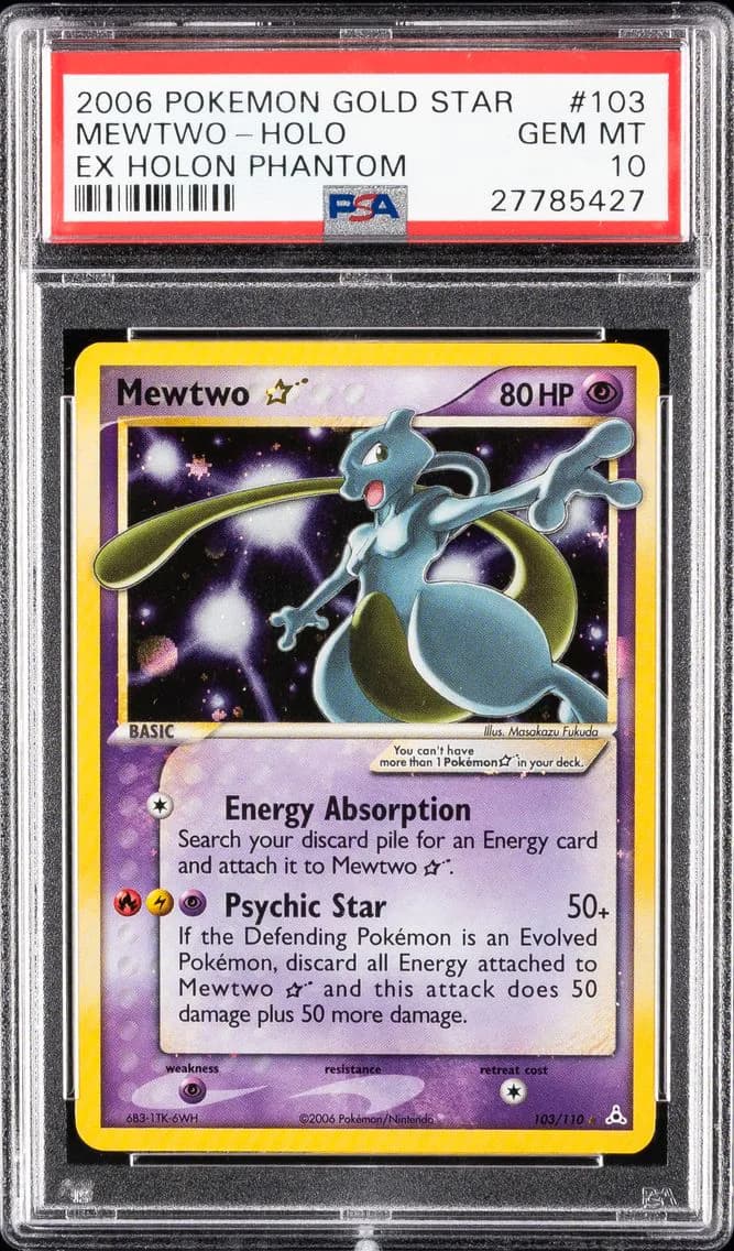 2006 #103 Mewtwo-Holo PSA 10 EX Holon Phantoms Pokemon