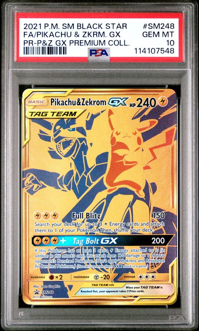 Pikachu & Zekrom-GX slab