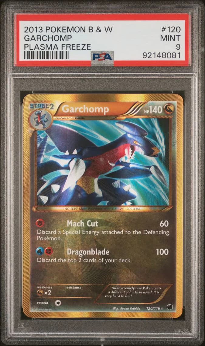 2013 #120 Garchomp PSA 9 Black & White Plasma Freeze
