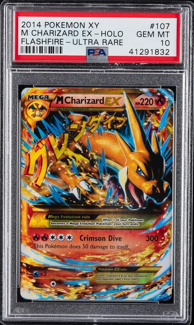 2014 #107 M Charizard EX PSA 10 XY Flashfire Pokemon