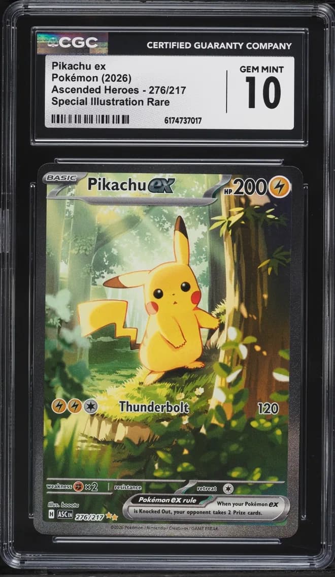 Pikachu ex slab