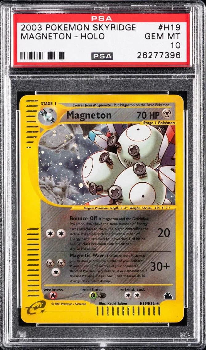 2003 #H19 Magneton-Holo PSA 10 Skyridge Pokemon