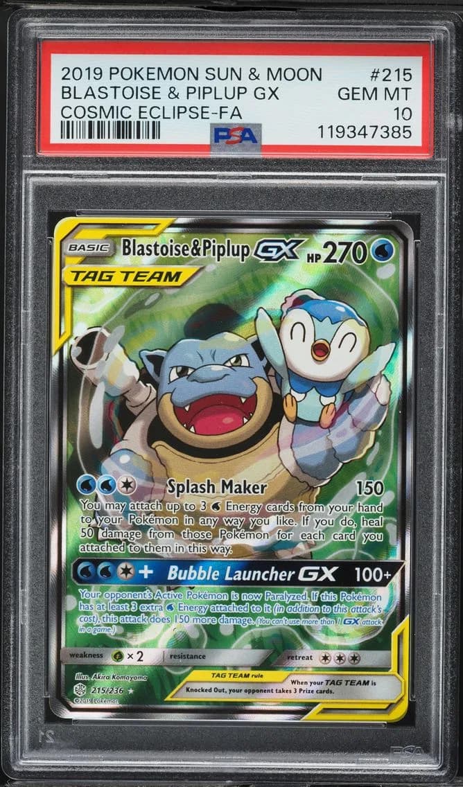 Blastoise & Piplup-GX slab