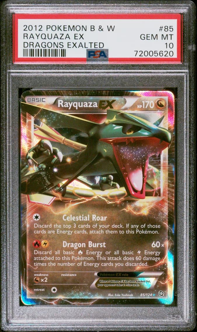 2012 #85 Rayquaza EX PSA 10 Black & White Dragons Exalted