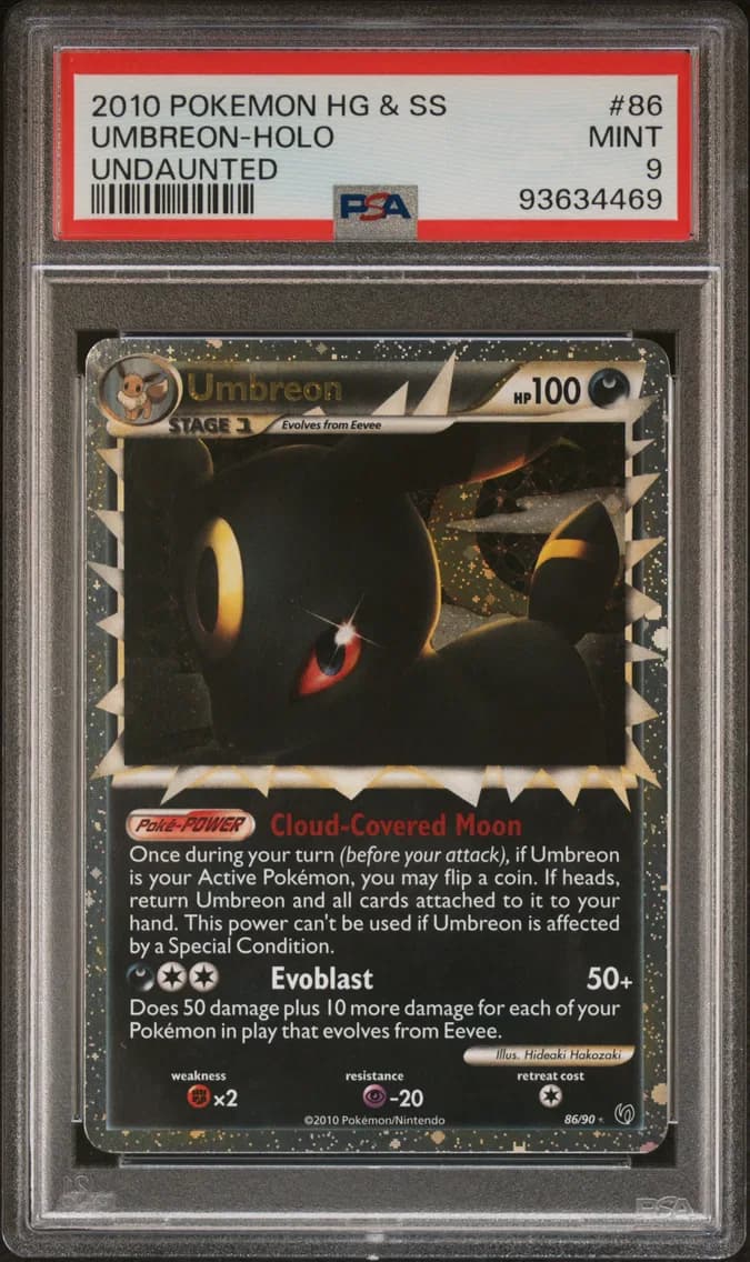 2010 #86 Umbreon-Holo PSA 9 Heartgold & Soulsilver Undaunted