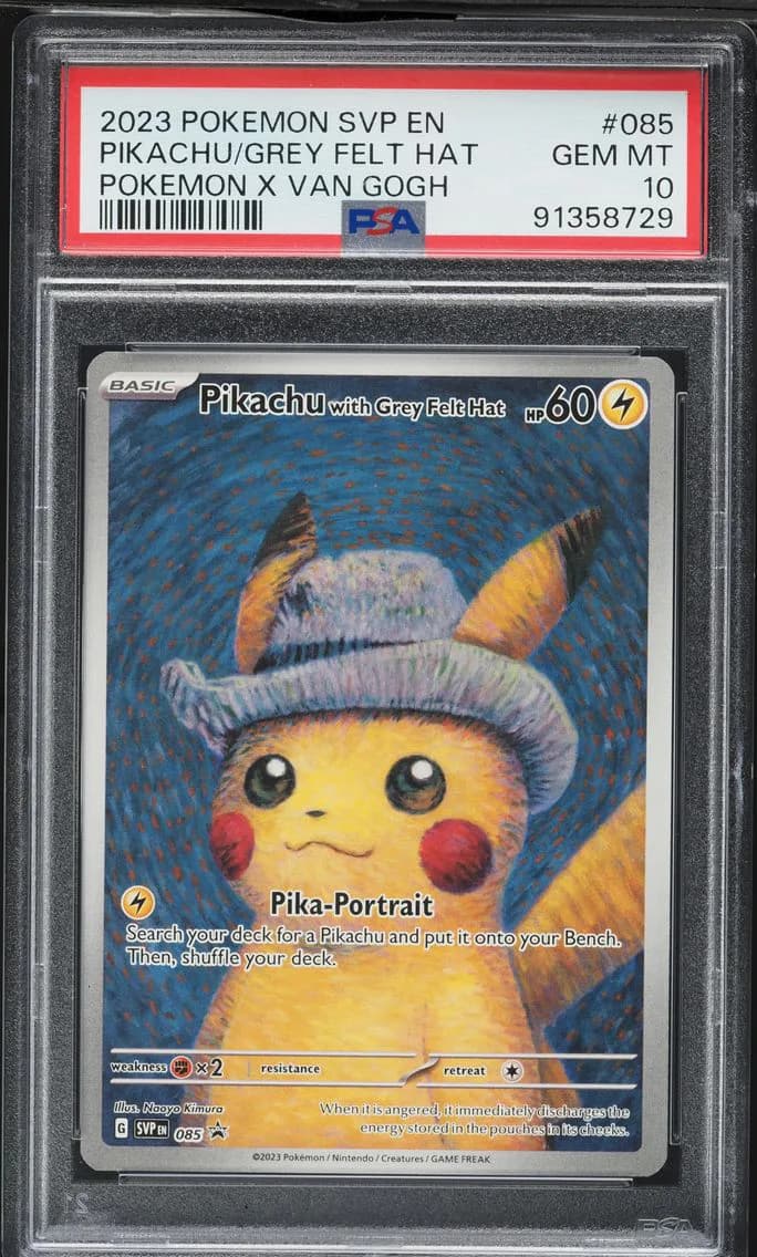 Pikachu with Grey Felt Hat slab