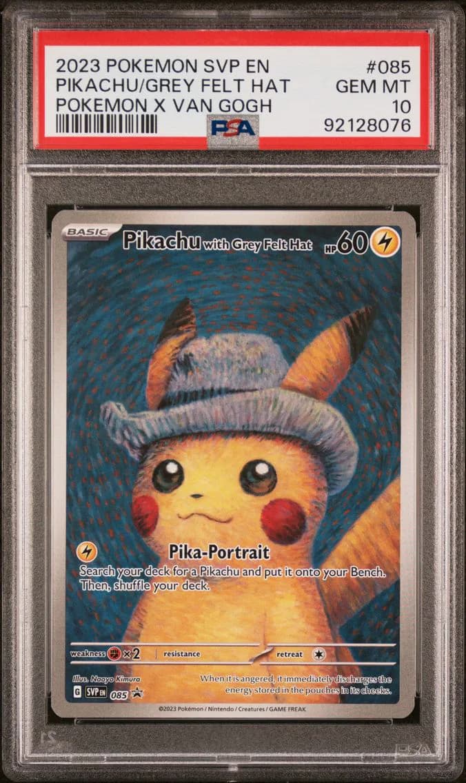Pikachu with Grey Felt Hat slab