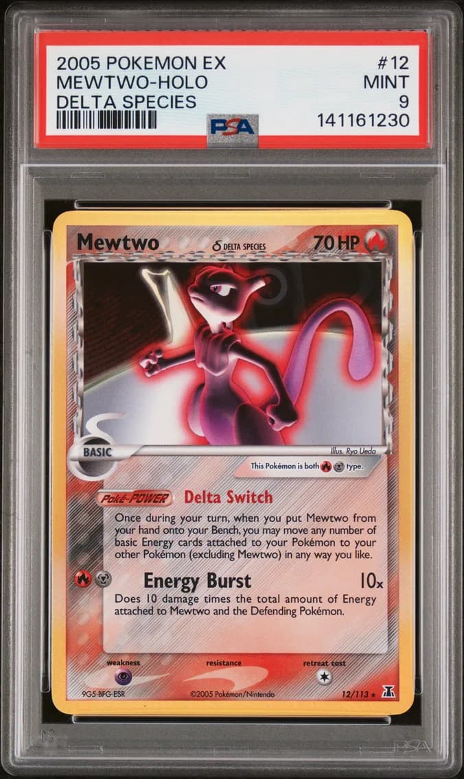 2005 #12 Mewtwo-Holo PSA 9 EX Delta Species