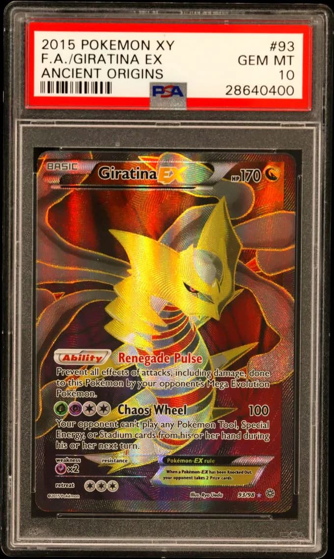 2015 #93 Full Art/Giratina EX PSA 10 XY Ancient Origins