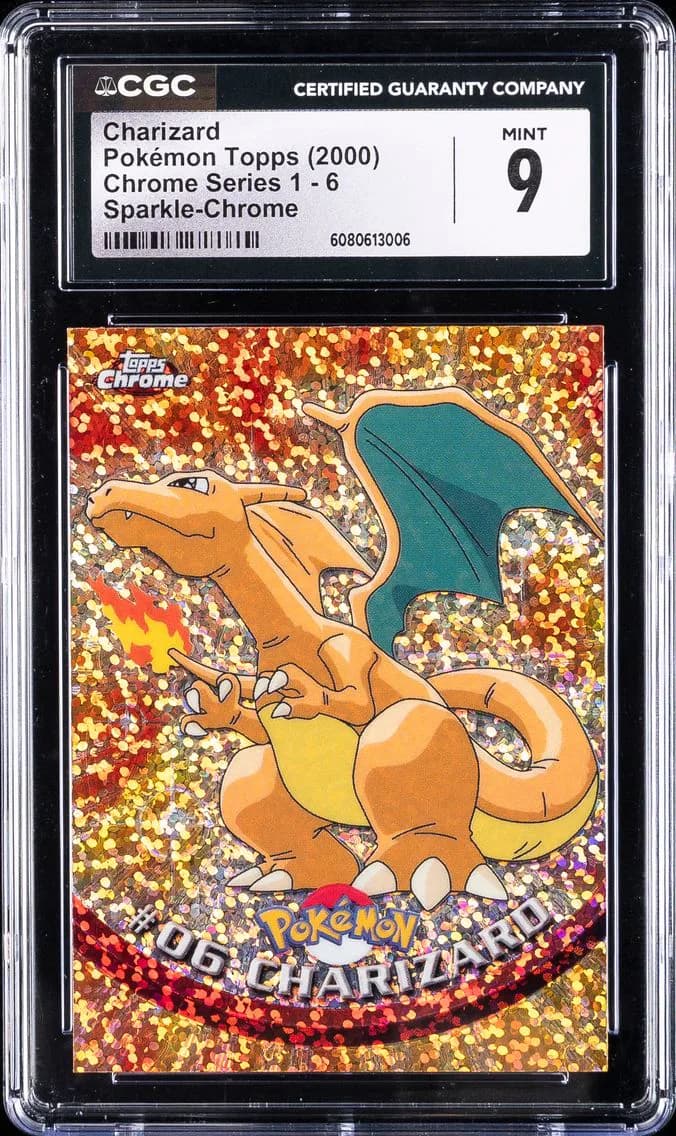 2000 #6 Charizard CGC 9 Topps Chrome T.V. Pokemon