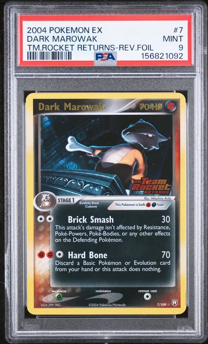 2004 #7 Dark Marowak-Reverse Foil PSA 9 EX Team Rocket Returns
