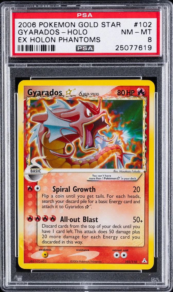 2006 #102 Gyarados-Holo PSA 8 EX Holon Phantoms Pokemon