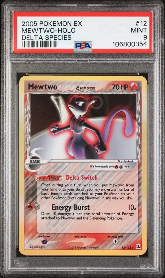 2005 #12 Mewtwo-Holo PSA 9 EX Delta Species