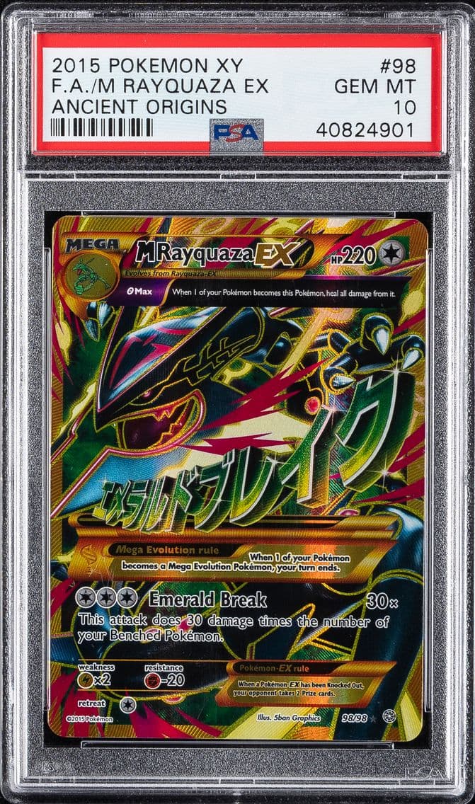 2015 #98 Full Art/M Rayquaza EX PSA 10 XY Ancient Origins Pokemon